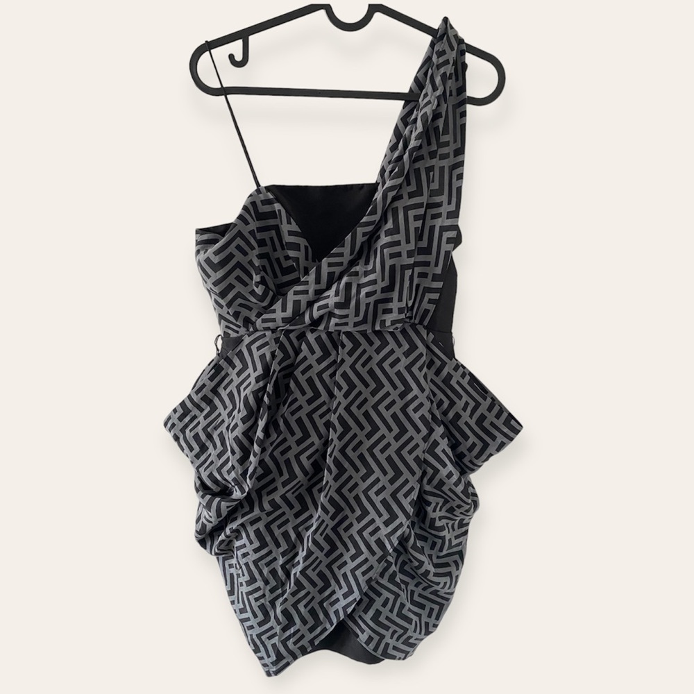 NWOT: Alexander McQueen Size 3 Silk Black Zebra Print Dress